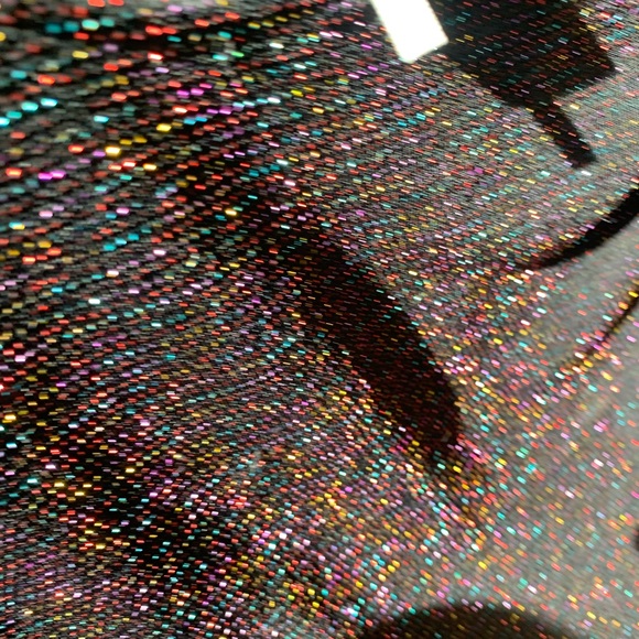 Urban outfitters black long sleeved multicolor sparkle top - Picture 3 of 5